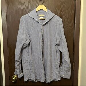 Michael Kors Blue and White Dress Shirt